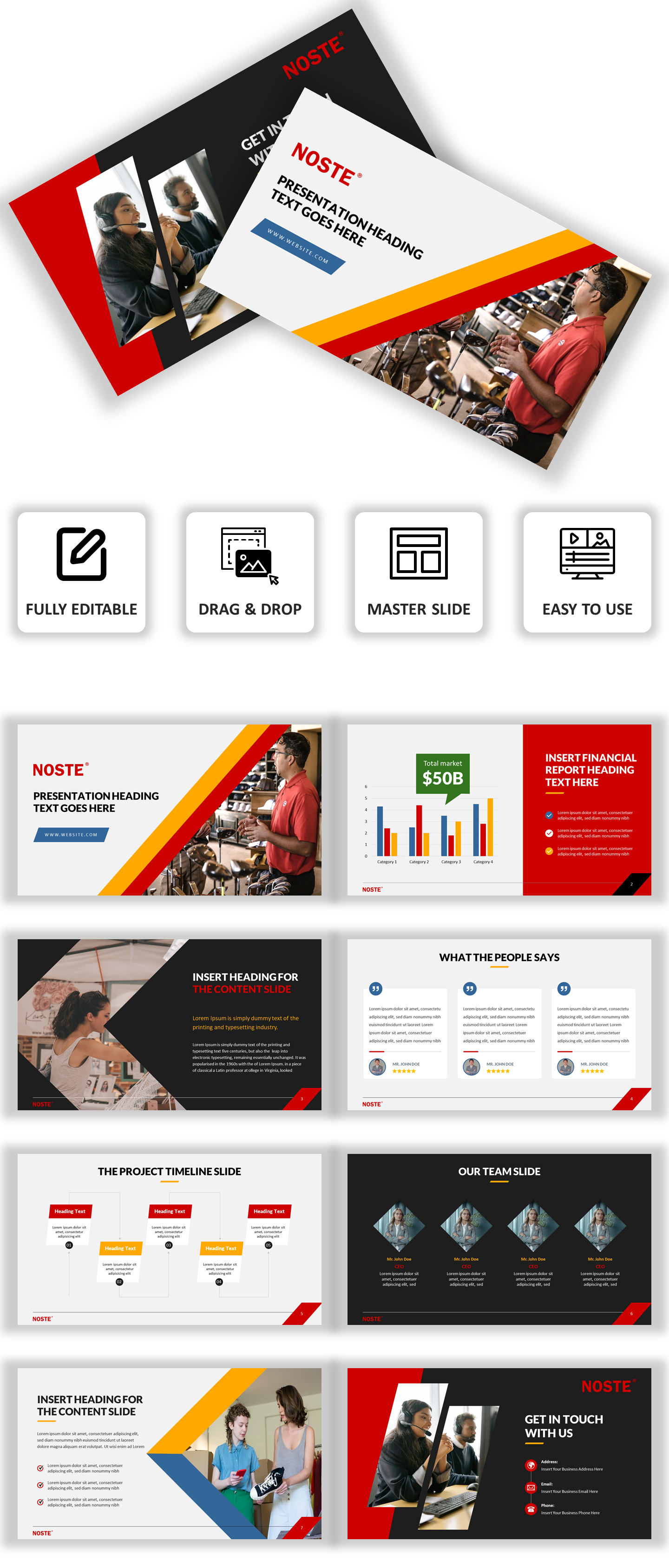 PowerPoint template for a consulting firm for sellers and buyers